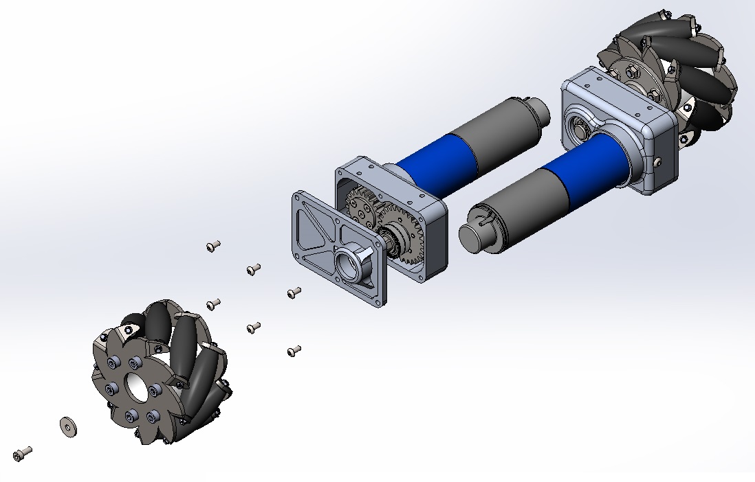 麦克纳姆轮机械臂小车sw17看编辑